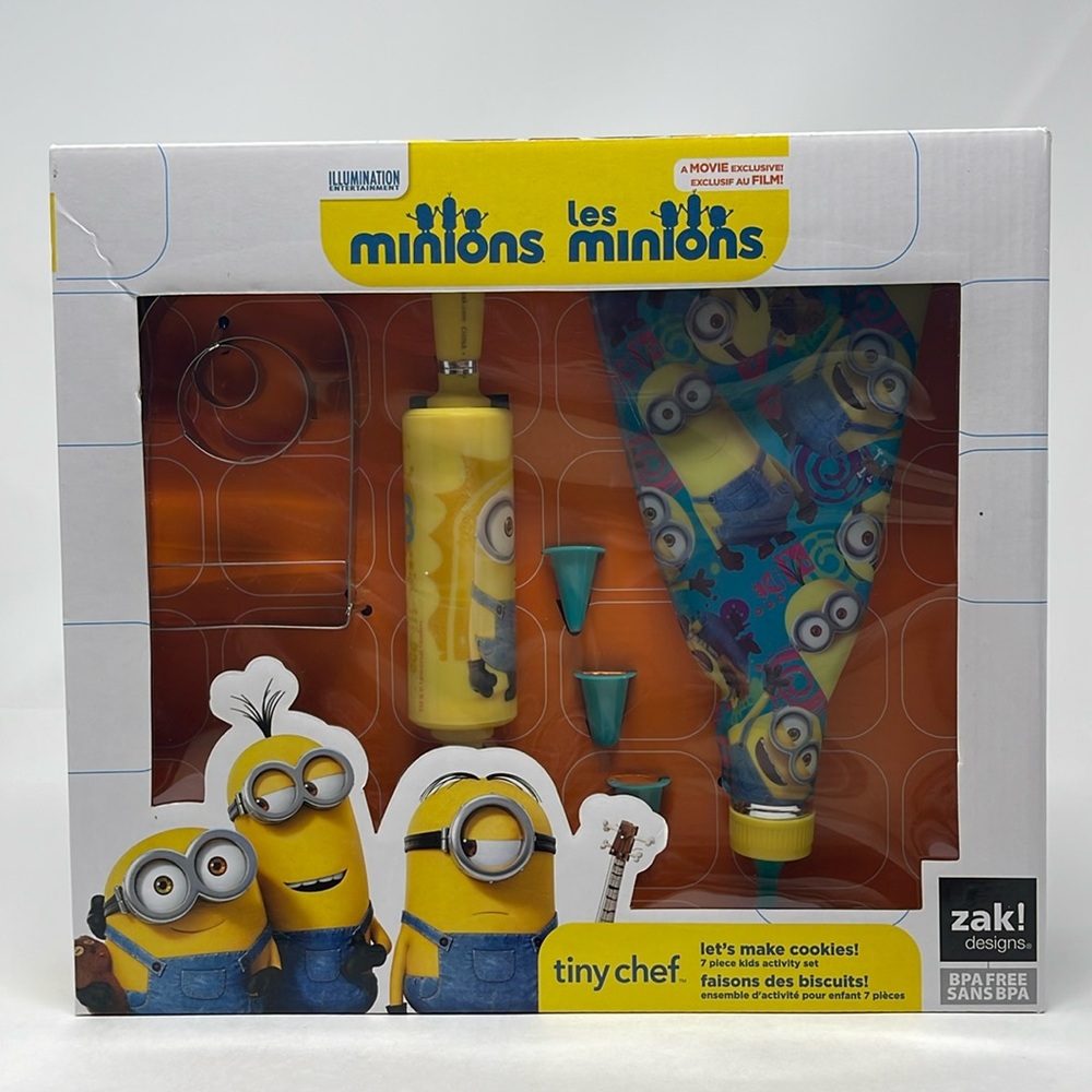 Illumination: Baking Set MINIONS Tiny Chef: Let’s Make Cookies 7 Piece Set. NEW
